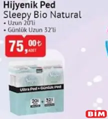SLEEPY BİO NATURAL HİJYENİK PED